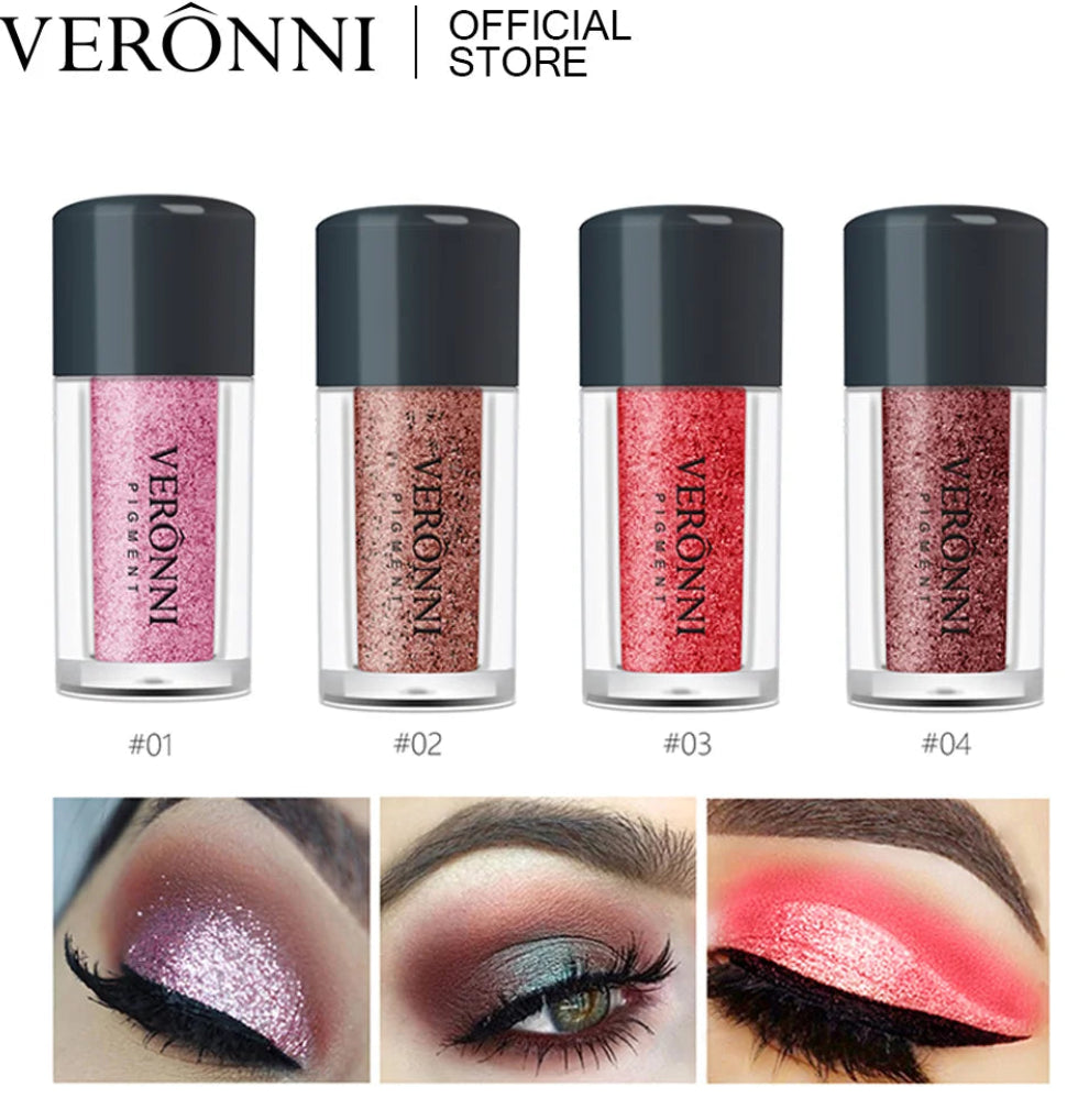 Stick d'ombre à paupières liquide pailletée monochrome, paillettes dorées et violettes